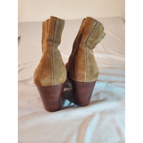 Chelsea & Violet Women’s Jane Suede Side Zip Ankle Boots Pointed Brown Size 6.5M - Picture 12 of 13